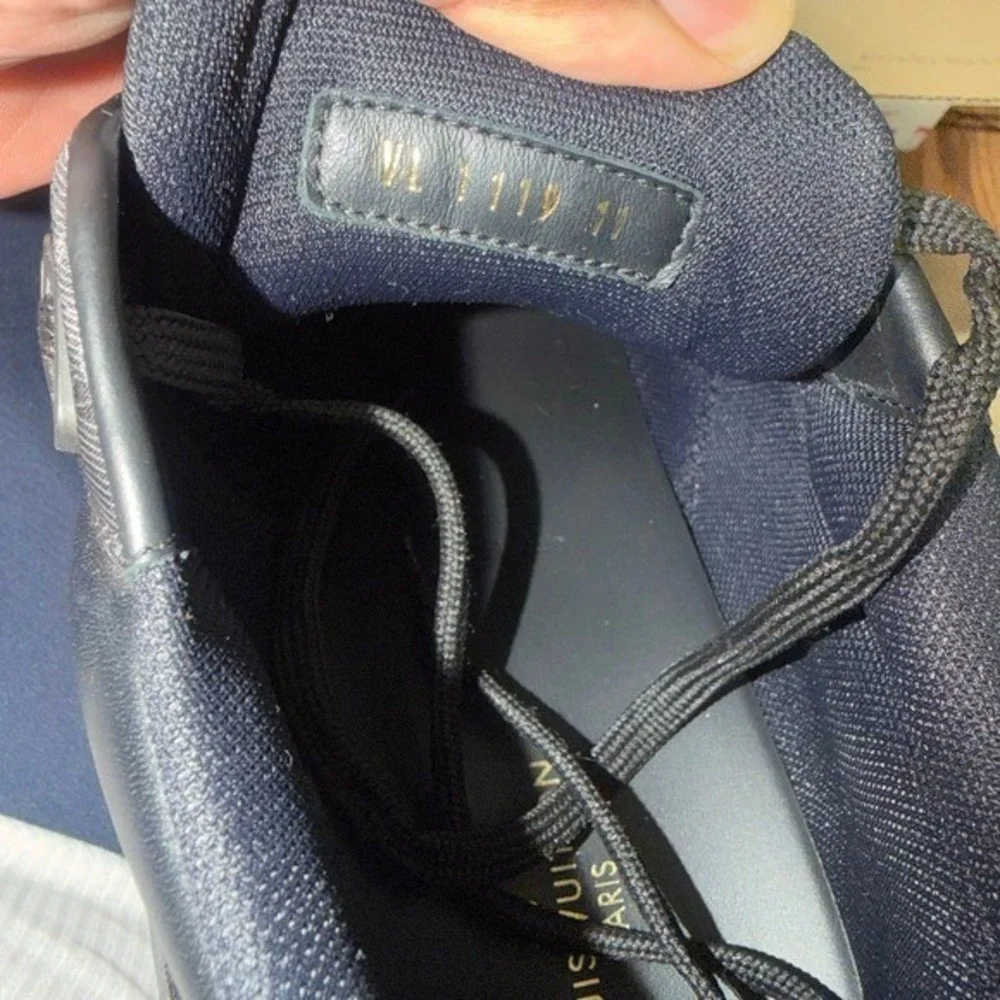 Louis Vuitton LV Trainer Black Monogram Hiking Sneakers Men Size 12 Designer‎